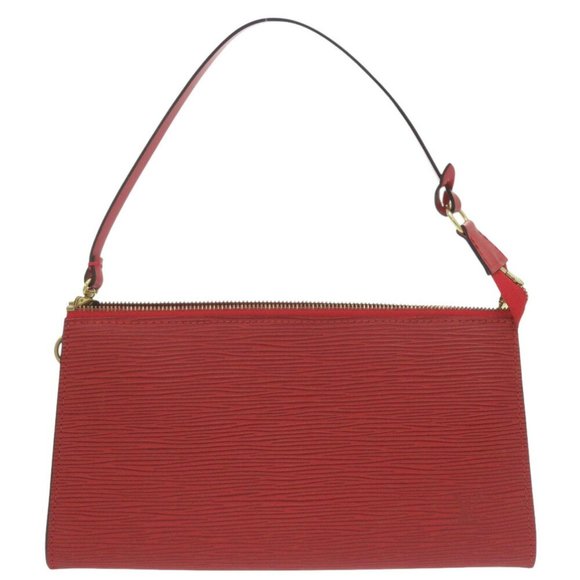 Louis Vuitton Pochette Accessoire Red Leather clutch - Picture 1 of 8